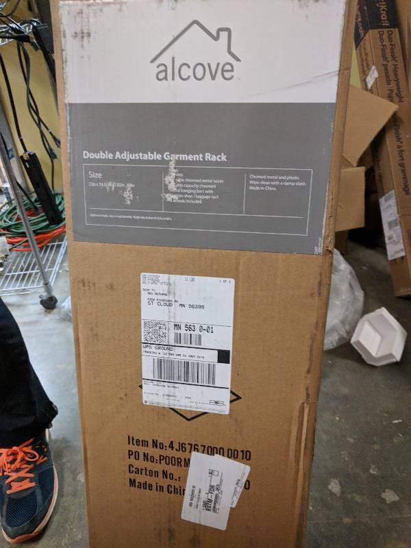 alcove Double Adjustable Garment Rack