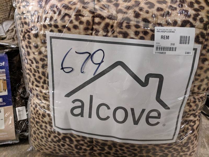 alcove Solid Color Microfiber Reversible Comforter - King Leopard  Dark Chocolate