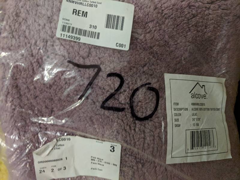 Alcove 100% Cotton Tufted Cont Lilac