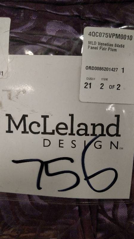 McLeland Design Venetian 84 x 84 Panel Pair - Plum
