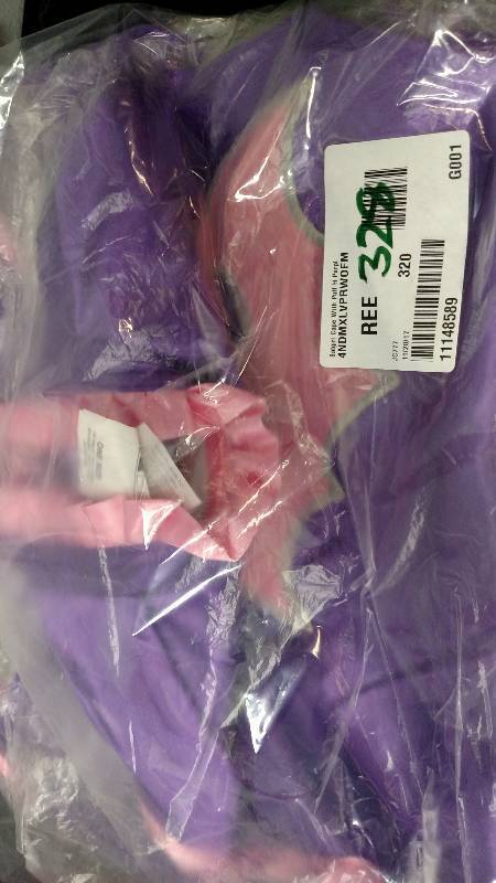 Batgirl Cape With Puff Hanger Purple One Size Fits Most (CAPE & HANGER ONLY)
