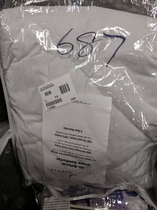 Restful Nights All Natural Down Comforter - King White
