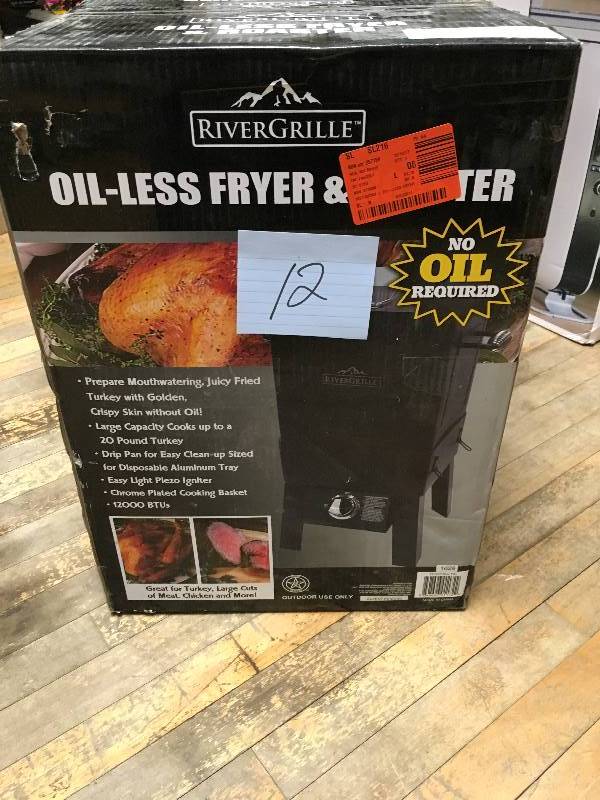 lot 12 image: RiverGrille Oil-Less Fryer & Roaster  open box not used