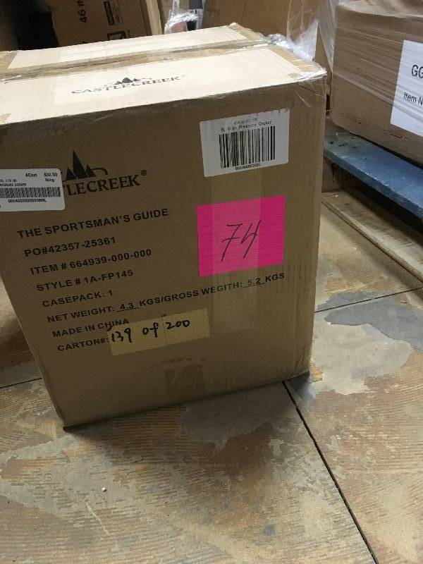 lot 74 image: CastleCreek 6 Liter High Pressure Cooker open box not used