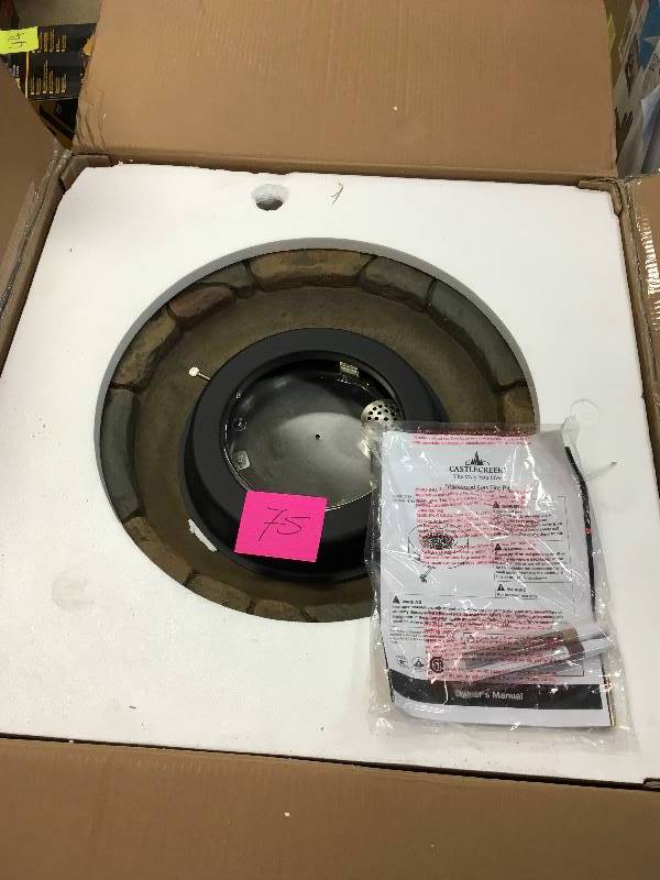 lot 75 image: The Sportmans Guide 30,000 BTU Push Button Classy Home Patio Heater Backyard open box not used