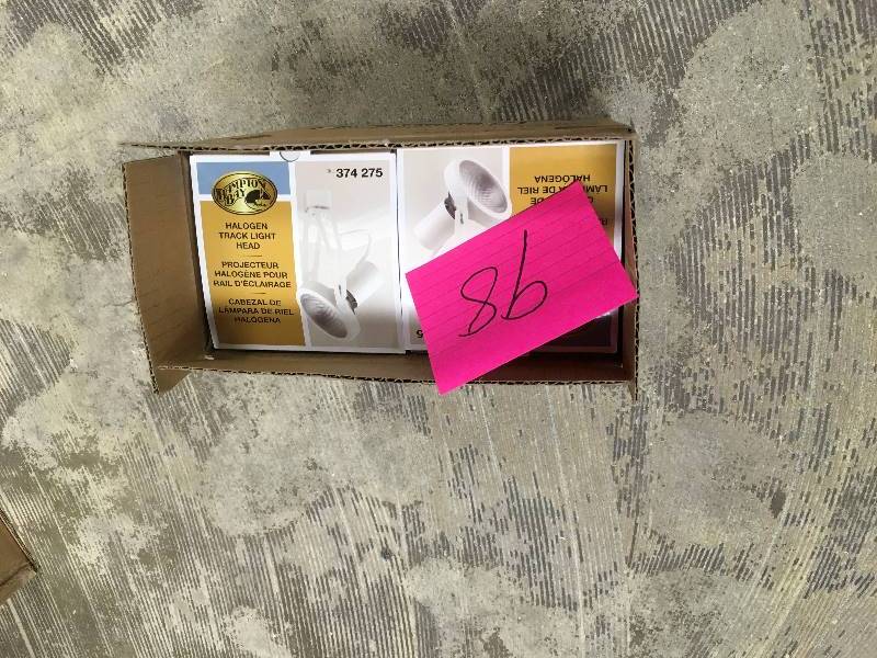 lot 98 image: Hampton Bay Halogen Track Light Head - Lot of 2 open box not used