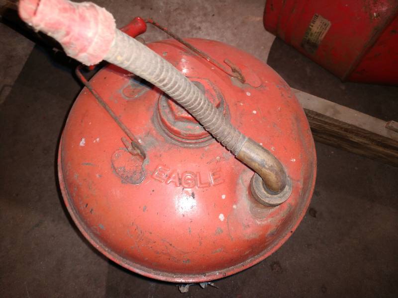 lot 5 image: Grain Aerator and Dryer Model 100, Old Wood Ironing Board, Eagle Gas Can