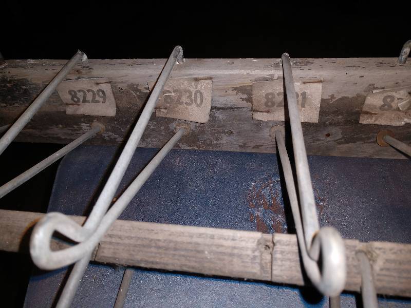 lot 7 image: Antique Wood Belt Hanging Piece