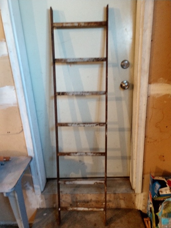 lot 61 image: Steel Industrial Ladder 