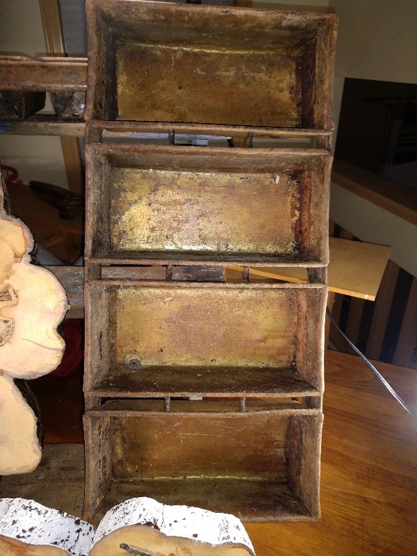 lot 142 image: Bread Loaf Pans and Chunks of Wood (2)