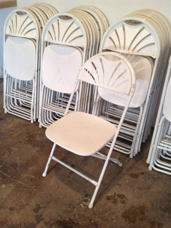 White Fan Back Chairs - 10 Chairs