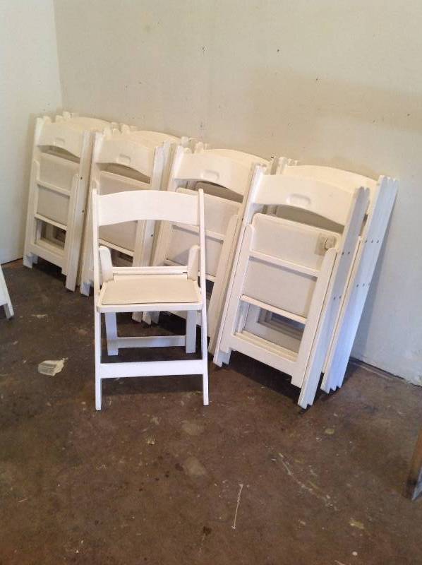 White Wedding Chairs - 5 Chairs