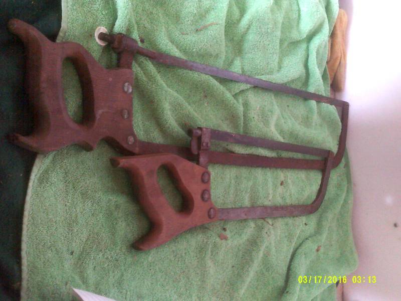 2 VINTAGE MEAT SAWS