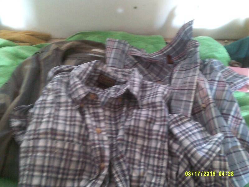 TWO XL ONE LG MENS BUTTON UP SHIRTS