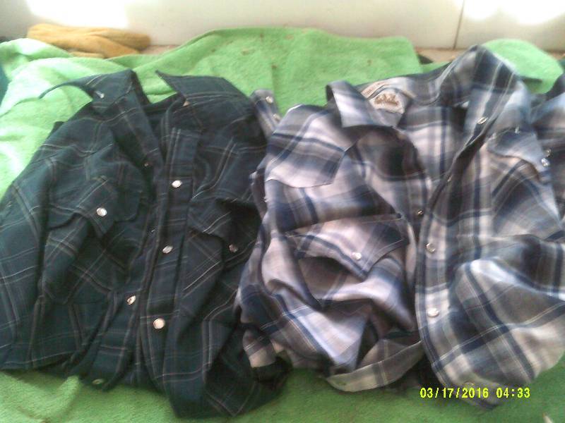 2 XLG WSTERN SNAP SHIRTS