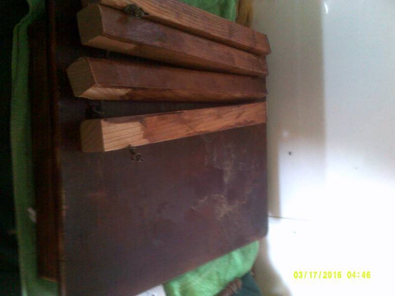 SMALL HEAVY WOOD TABLE