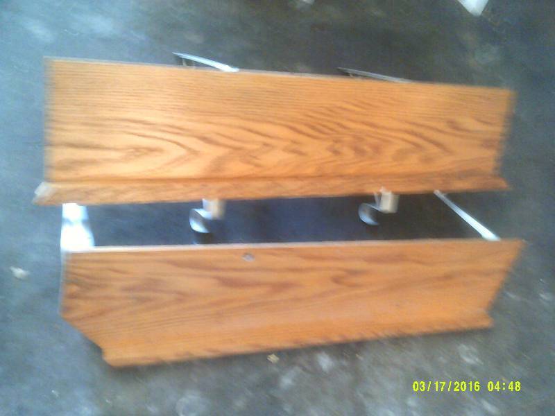 2 WOODEN SHELVES