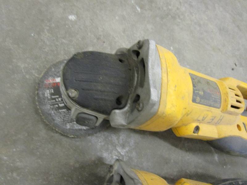 lot 44 image: (2) DeWalt 18v Grinders