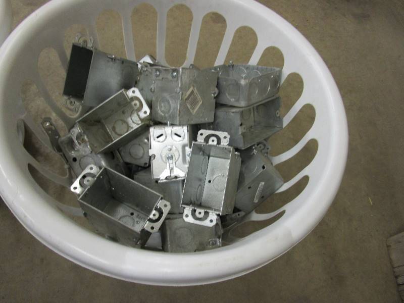 lot 75 image: Metal Elec Boxes