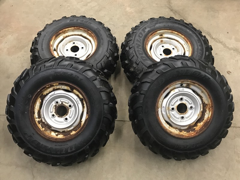 lot 14 image: Set Of (4) Yamaha Grizzly ATV Wheel...