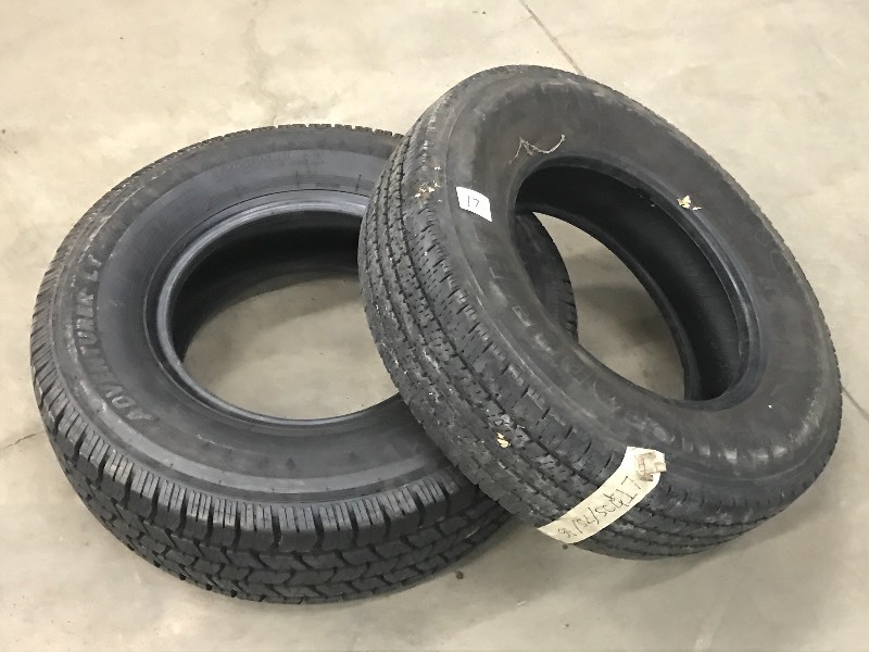lot 17 image: (2) LT Truck Tires (1) Firestone T...