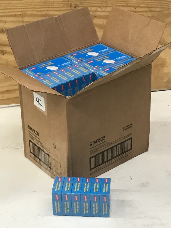 lot 42 image: New Case Of Staples Invisible Tape ...