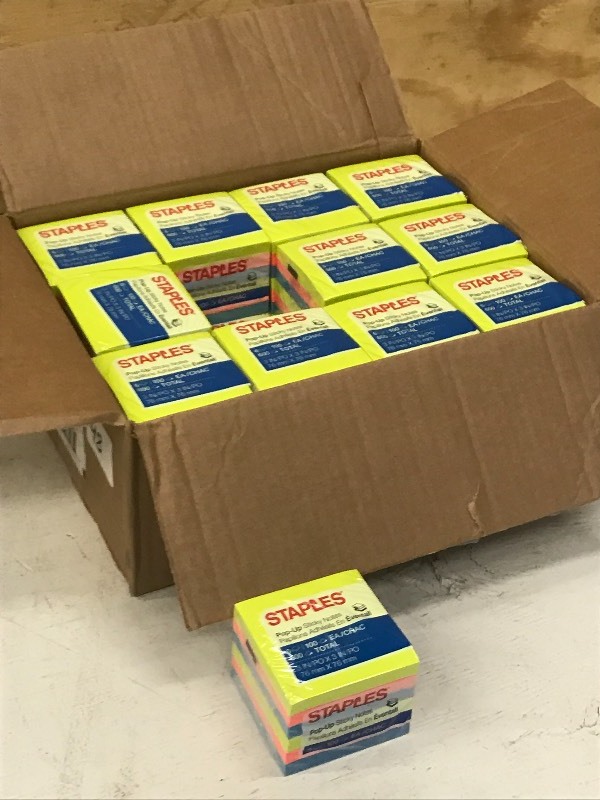 lot 48 image: New Case Of Staples Pop-Up Sticky N...