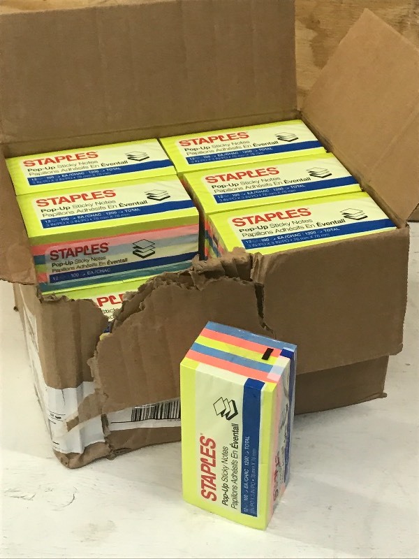 lot 49 image: New Case Of Staples Pop-Up Sticky N...