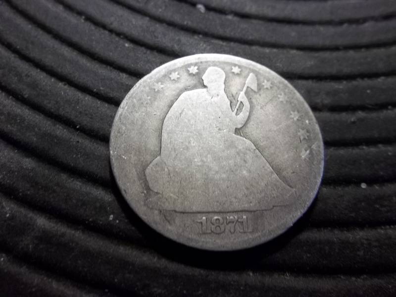 1871 S Seated Half Dollar