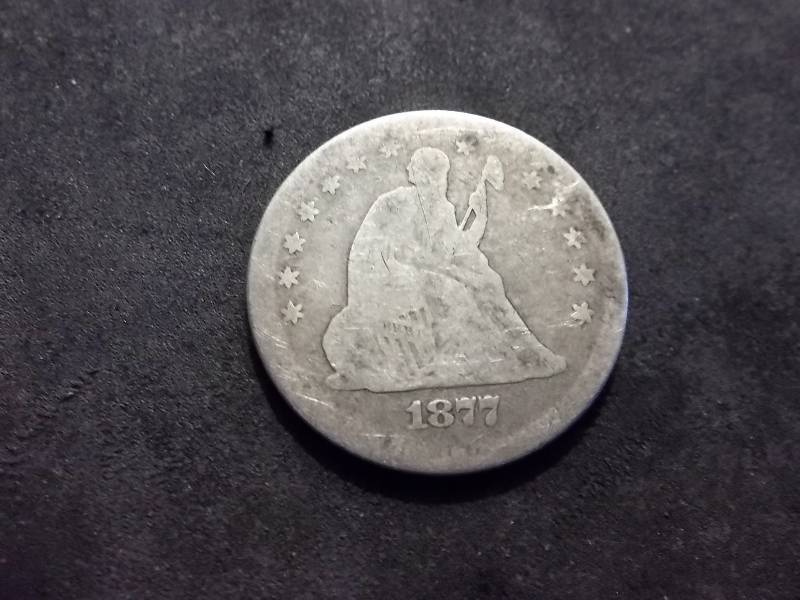 1877 Seated Liberty Quarter