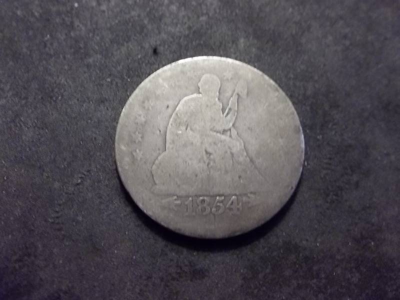 1854 Seated Quarter With Arrows