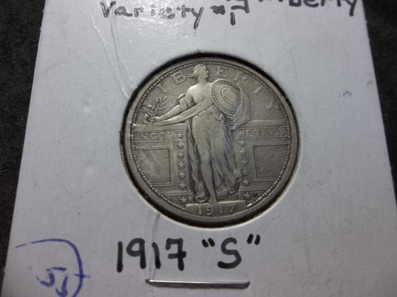 1917 S Standing Liberty Quarter Type 1
