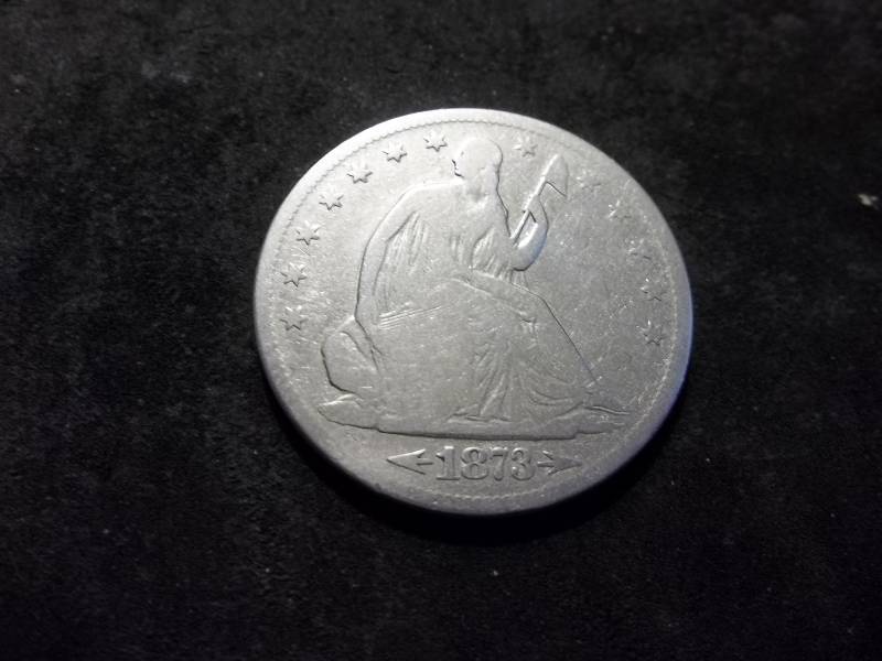 1873 S Seated Liberty Half Dollar
