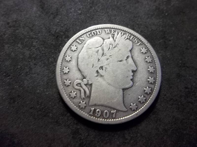 1907 D Barber Half Dollar