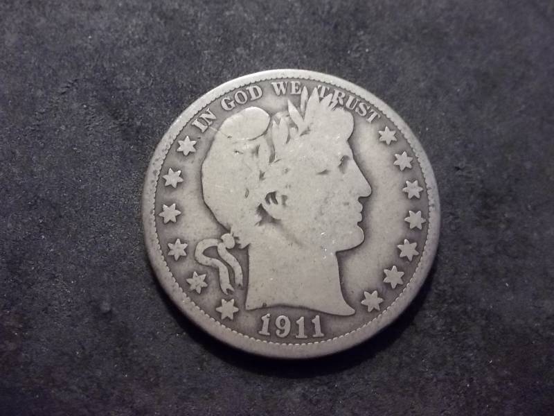 1911 D  Barber Half Dollar
