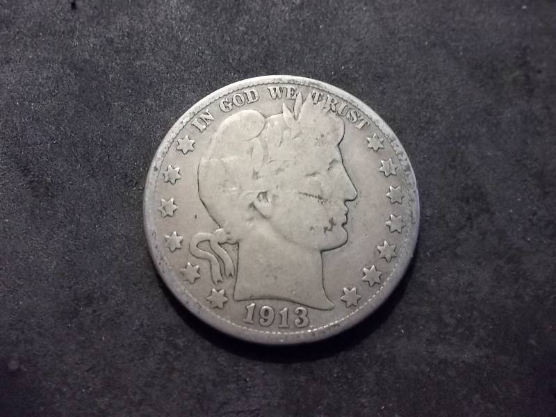 1913 D Barber Half Dollar