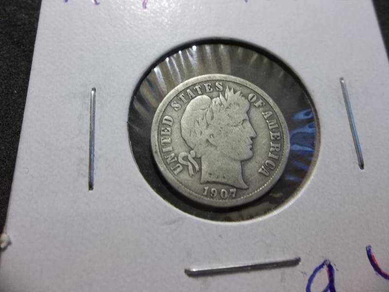 1907 Barber Dime