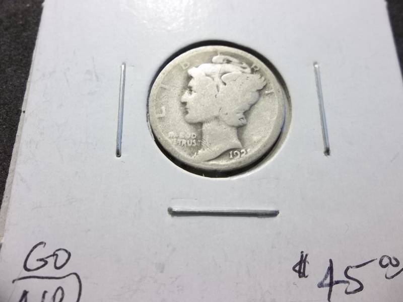1921  Mercury Dime