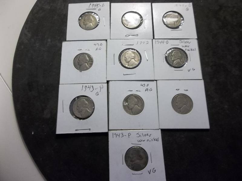 10 WWll Silver Nickels