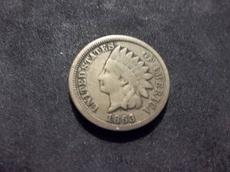 1863 Indian Head Bronze Cent