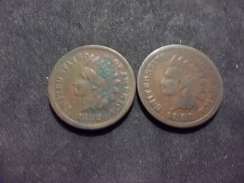 1882, 1883 Indian Head Cents