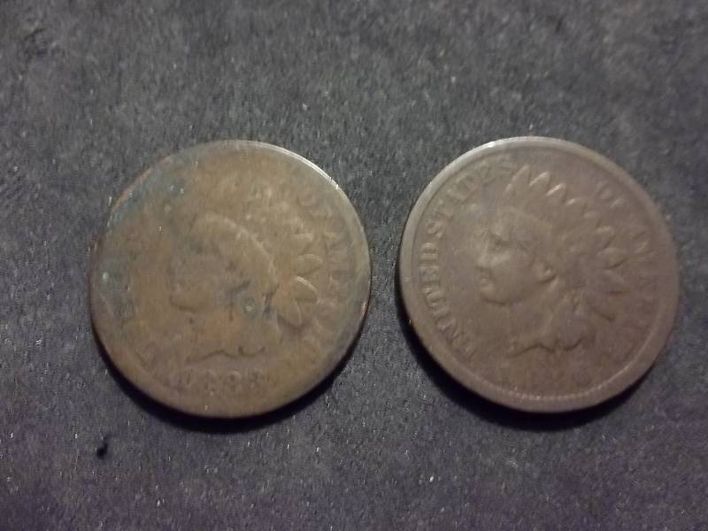 1883, 1886 Indian Head Cents