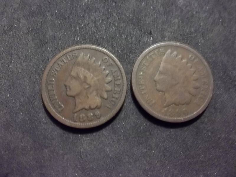 1889, 1890 Indian Head Cents