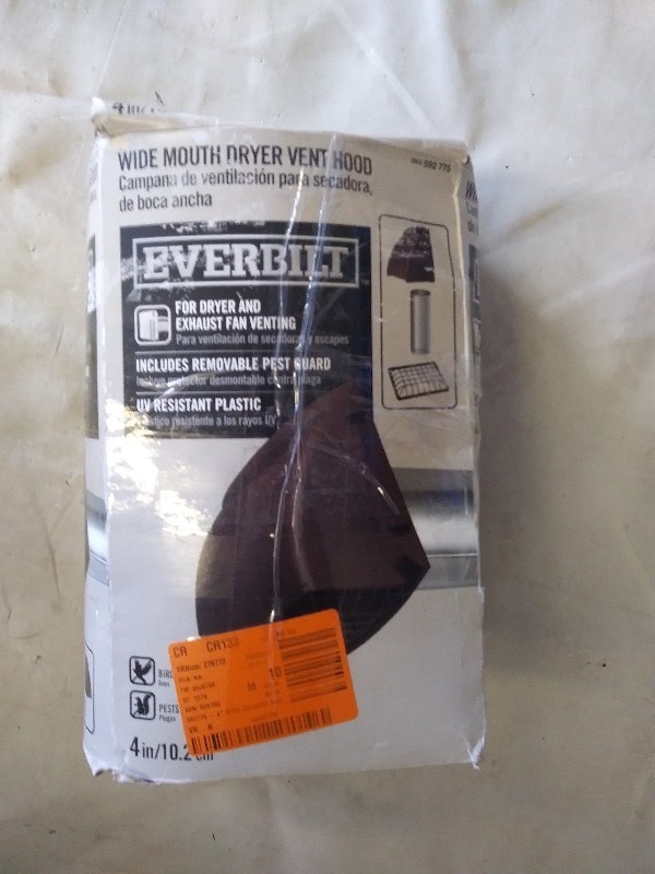 Wide Mouth Dryer Vent Cover, 4 Aluminum Pipe