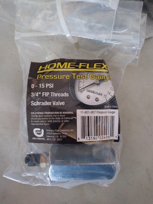 Home-Flex Pressure Test Gauge