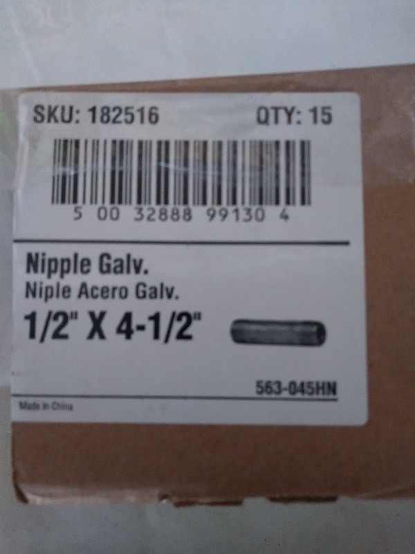15x Galvanize Nipple Pipe