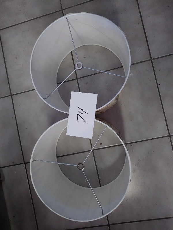 2x Drum Lamp Shades