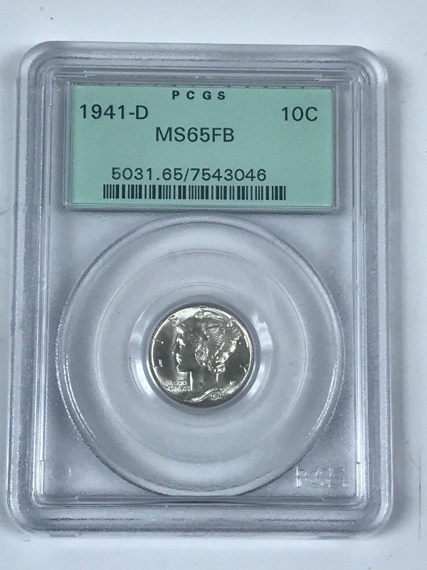 1941-D Mercury Silver Dime, PCGS Gr...