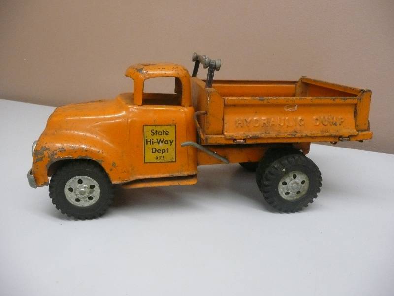 lot 3 image: Vintage 1950s Tonka State Hi-Way Dept Hydraulic Side-Dump - RARE COOL PIECE - SEE PICTURES