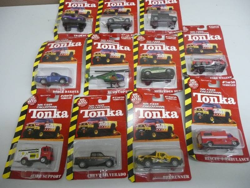 lot 36 image: 11 VINTAGE DIE CAST COLLECTION TONKA NEW IN PACKAGE - SEE PICTURES